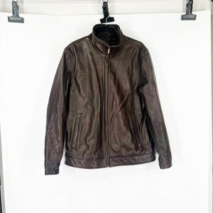 Cole Haan Men's Brown Leather Jacket